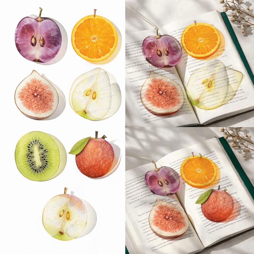 Premium Feeling Reading Mark Transparent Grape Tomato Bookmarks Simulation Bookmark  Student Gift