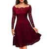 European and American Women's One-Shoulder Lace Dress - New Arrival