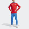 adidas Футболка с длинным рукавом на молнии до середины, с принтом логотипа в виде букв и тремя полосками, мужская, топы, красная HU1280