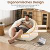 Bean Bag for Adults, Fluffy Lounge Chair Made of Faux Fur, Vacuum-Packed and Assembly-Free, for Living Room, Bedroom, Balcony - Large (Cream)