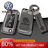 Для автомобиля VOLKSWAGEN Чехол-сумка из ТПУ и цинкового сплава для ключей Брелок для ключей автомобиля Металлическая оболочка для ключей Для Volkswagen VW Tiguan MK2 Golf 7 MK7 T-Cross T-R