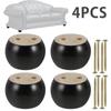 4Pcs/Set Wooden Sofa Legs Feet Coffee Table Furniture Level Feets Cabinet Legs Furniture Feet Anti Slip Floor Protector Pad
