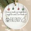 Yousheng Friends Close Christmas Ornaments Acrylic Hanging Plaques with Inspirational Quotes Cute Xmas Gifts for Best Friend