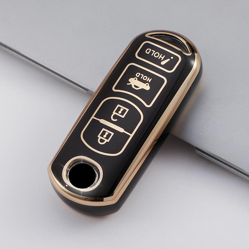 2/3/4 Buttons TPU Car Key Cover Key Case for Mazda 2 3 6 Axela Atenza CX-5 CX5 CX-3 CX-7 CX8 CX-9 2016 2017 2018 Auto Bag Keychain Accessories