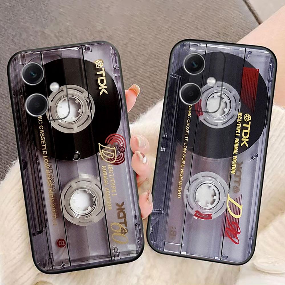 Retro Cassette Tape Camera Phone Case For Redmi Note 15 14 13 12 12S 11 11T 11S 10 9T 9 Pro TPU Case Funda DIY Shell Capa Cover