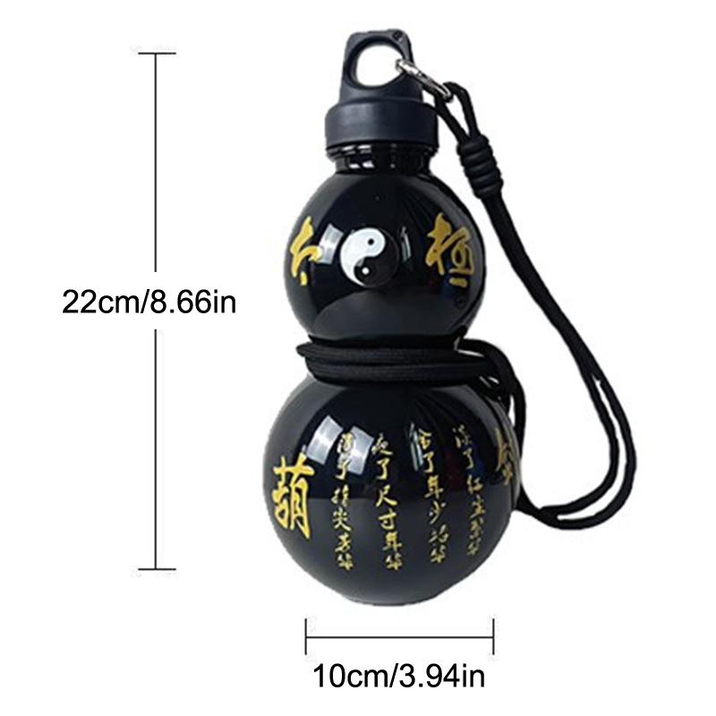 Бутылка для воды из тыквы 750 мл, большая емкость, чайник для воды из тыквы, китайский ретро-стиль, герметичный кувшин для воды для спорта на открытом воздухе