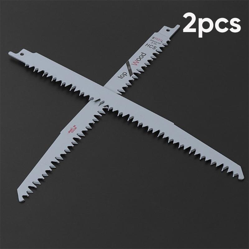 2pcs Saw Blades 240mm Reciprocating Blade 5 TPI For Metal Or Wood Cutting