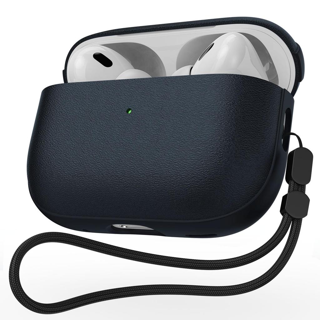 New For AirPods Pro 3 Earphone Case Leather Texture For AirPods Pro 3rd Generation Protective Case with Lanyard For AirPods Pro3