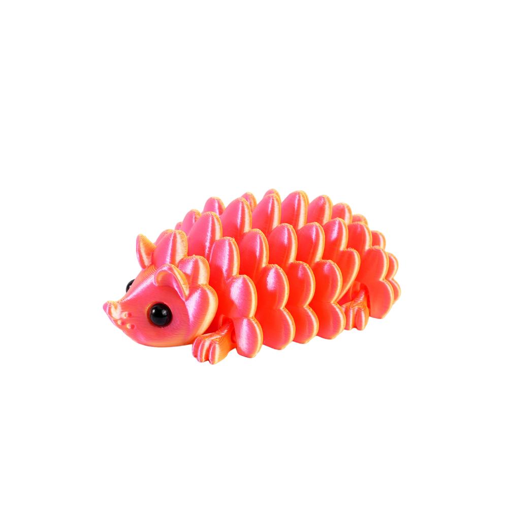 2Pcs 3D Printed Hedgehog Figurine Articulated Structure Animal Ornament Desk Decor