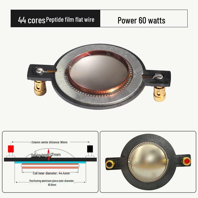 44.4mm Tweeter Voice Coil with Multiple Diaphragm Options and Flat Wire for 44 Core Speaker Repair