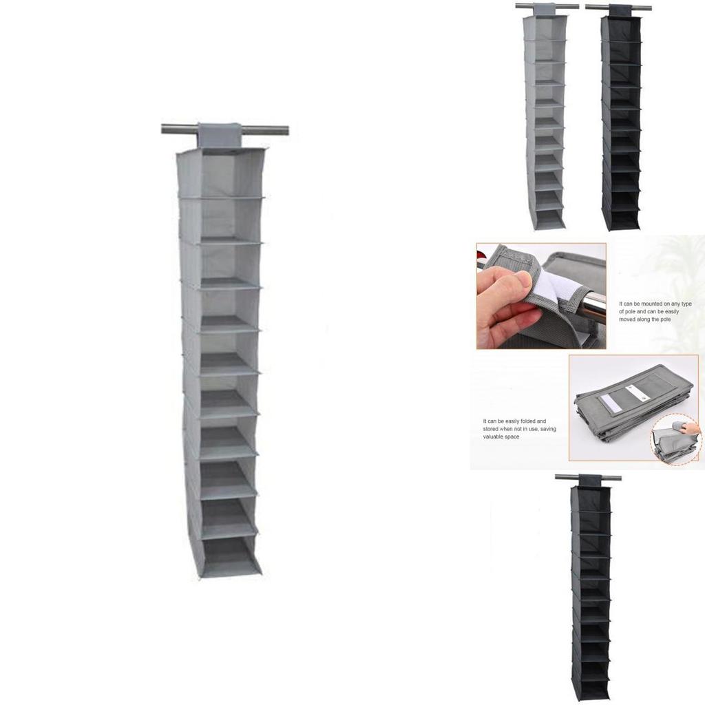 Легкий нетканый органайзер для обуви с многоярусной подвесной системой для использования в шкафу и на стене