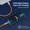 2M 120W цифровой дисплей Usb-C кабель для передачи данных сверхбыстрая зарядка Type-C адаптер разъем для iPhone 15 Pro Max Xiaomi Samsung