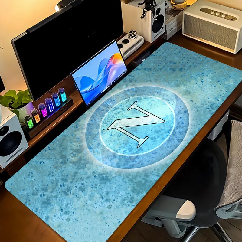 SSC Napoli Print Cushion Non-slip Laptop Tablet Big Mousepad XXL Mat Mini PC Playmat With Lock edge