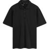 Quick-Dry Breathable Letter Zip Half-Collar Sports Polo Shirt Men Tops Space-Black 4MS3K103-001