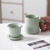 Ru kiln mug ceramic filter three-piece set personal cup water cup tea separation office cup ceramic gift