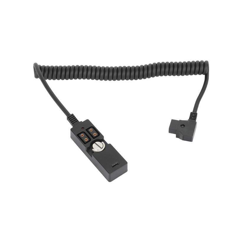3-в-1 Кабельный адаптер питания Dtap на Type-C для V-mount аккумулятора, для камеры, монитора, телефона, света, с защитой от перегрузки для нескольких устройств