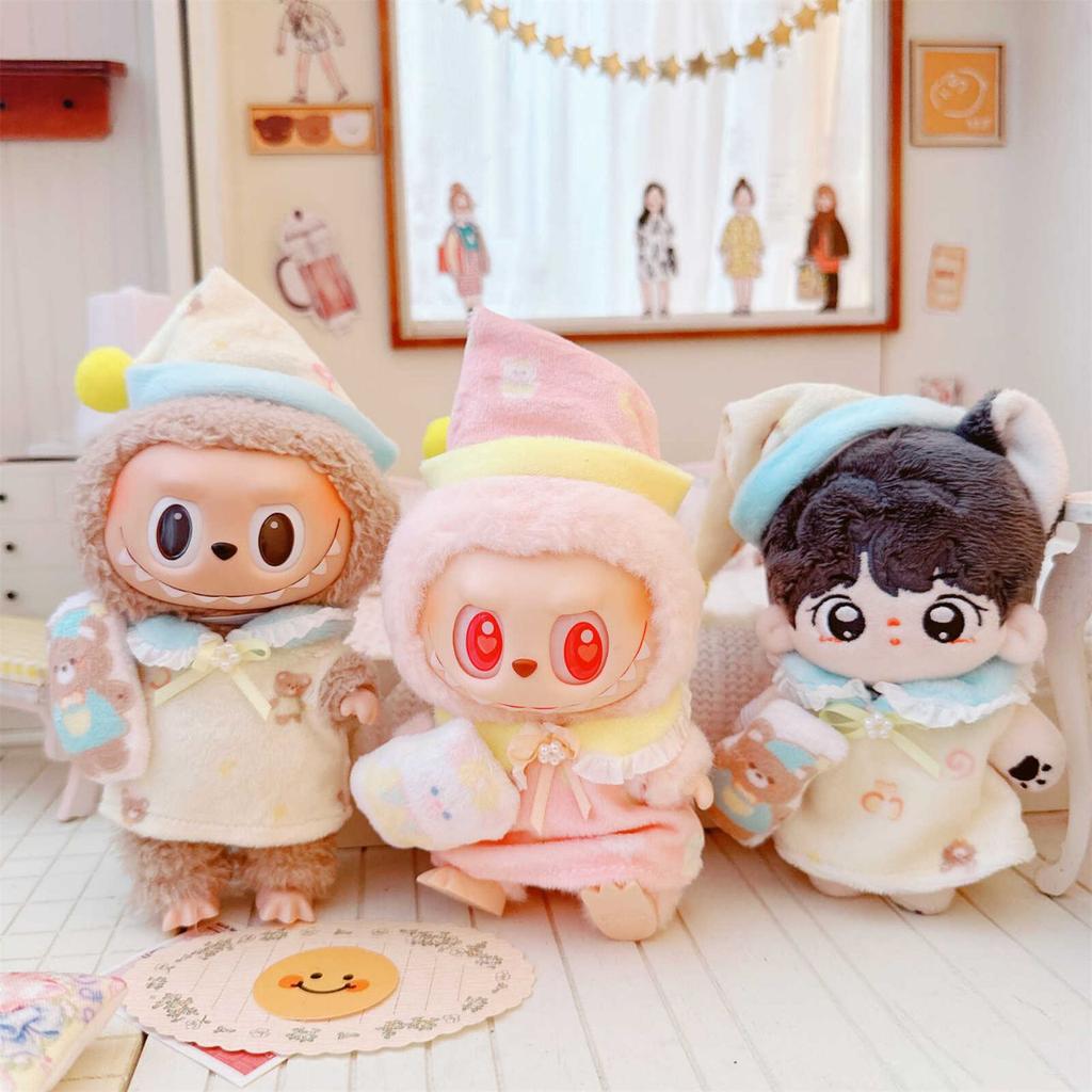 17cm Mini Plush Doll'S Clothes Outfit Accessories  Idol Dolls Plush Jumpsuit Clothing DIY Gift