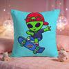 Funny Silly Alien Cushion Cover Premium Comfort Reversible Pillow Cove Two in One Design for Any Room  Car Interior