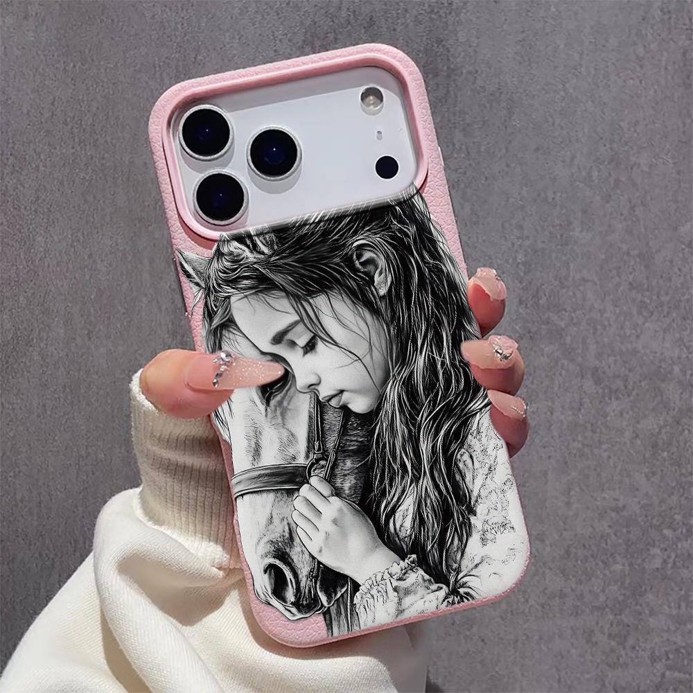 Черный конь с высоко поднятой головой Чехол для телефона Для IPhone 17 17Air 16 15 14 13 12 11 Pro Max XR XS Max 7 8 Plus Чехол