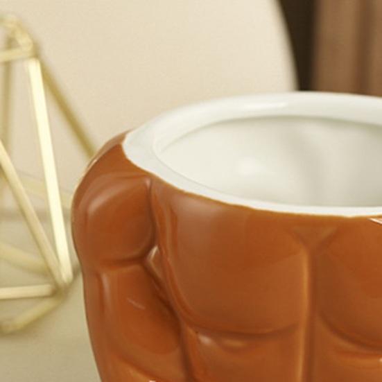 Забавная кофейная кружка Новинка Кружка в форме мускулистого мужчины Новинка Керамическая чашка с ложкой Подарки на день рождения и Рождество для любителей мускулов