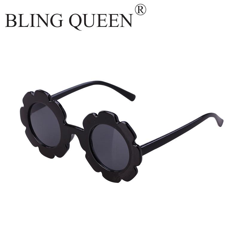 Модные милые детские солнцезащитные очки с подсолнухом, детские очки, удобные цветочные очки B104