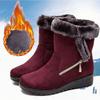 Fashion Women Boots Fashion Short Boots Women Warm Fur Snow Boots Black Shoes Woman Zipper Ladies Flat Shoes Mujer Botas Female Footwear