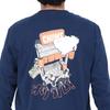 Ретро Yatai de Brushed T Navy [Chums] Otsukare! L/S Мужской