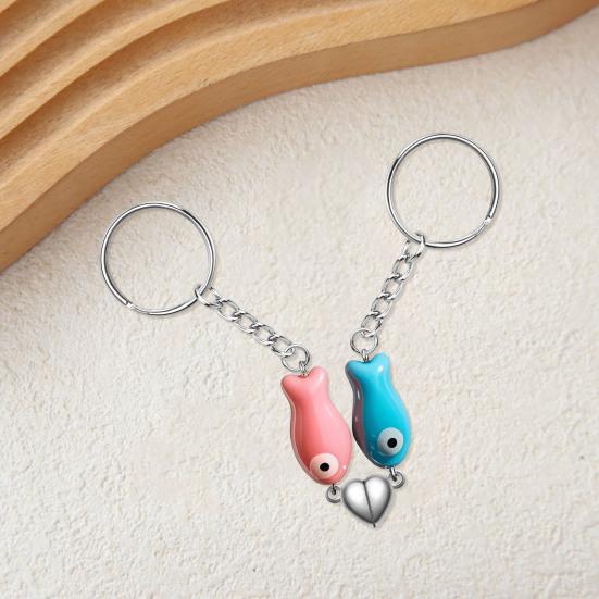 Керамические рыбки парные брелки магнитный ремешок в форме сердца парные подвески для телефона парные вещи подарки на день святого валентина
