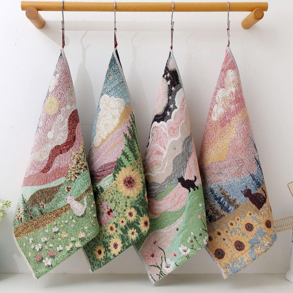 34x40см Кухонное полотенце Быстросохнущее Чистый хлопок Посудное полотенце Большое полотенце для рук Дом Ресторан