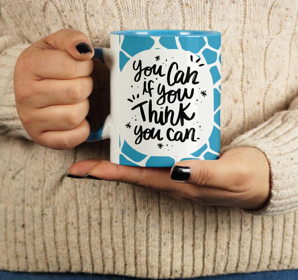 Inkdotpot Вы можете, если думаете, что можете Керамическая кружка для кофе на 11 унций Вдохновляющие цитаты Сотрудник Начальник Коллеги День рождения