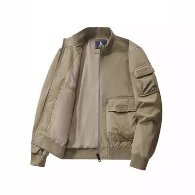 Мужская куртка свободного покроя с длинными рукавами на весну и осень, однотонная повседневная куртка