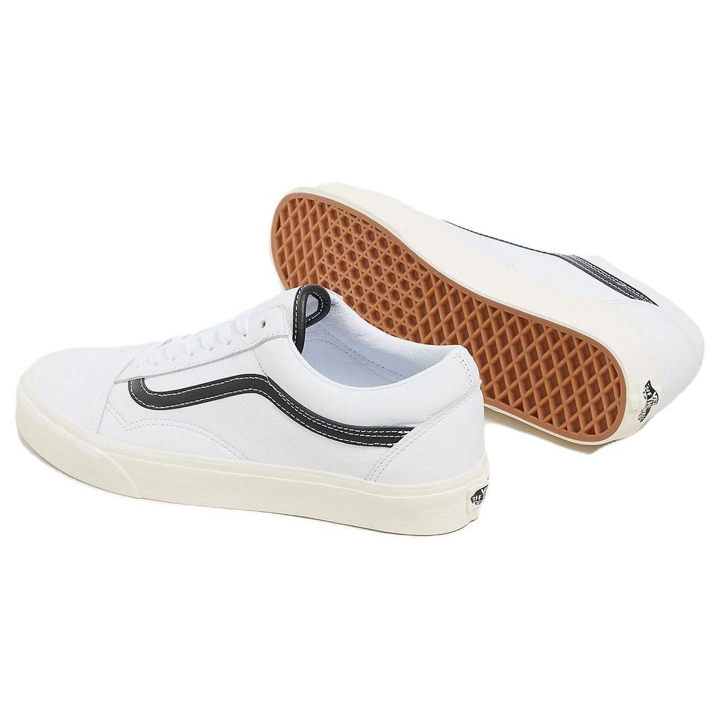 Vans Кроссовки Old Skool White Black Leather Unisex VN0007NTYB2