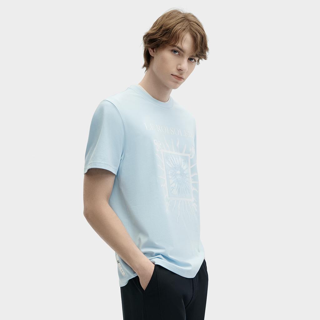 FILA SS24 T Shirt Men's Jade Sky Blue F11M428106FLB