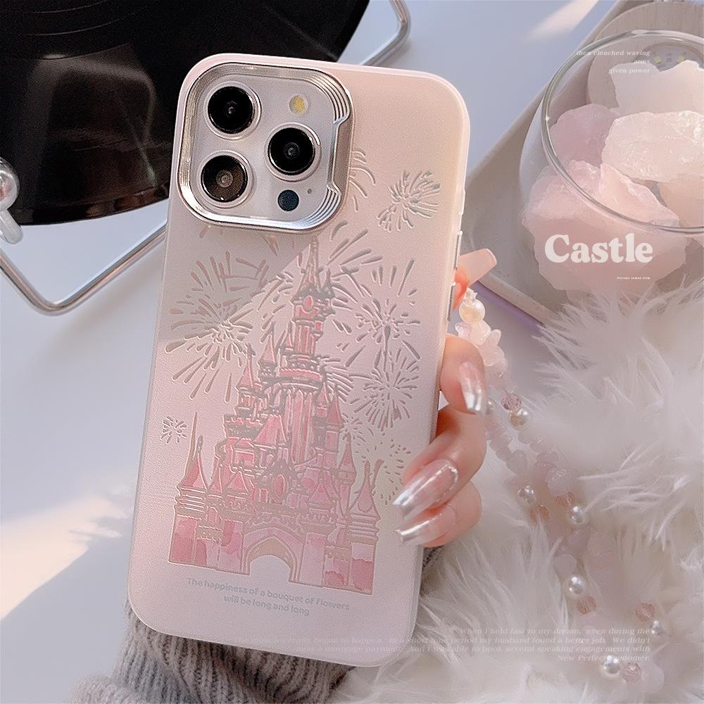 Фейерверк Замок Мечты Чехол для Телефона Совместимый с iPhone 15/17 Pro Max/16 Apple 13 Лазерный Высококачественный Чехол для Телефона