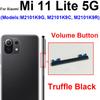 Кнопка питания, громкости, боковая кнопка для Xiaomi Mi 11 Mi 11 Pro Mi 11 Ultra Mi 11 Lite Mi 11 5G Ключевые детали переключателя управления питанием и громкостью