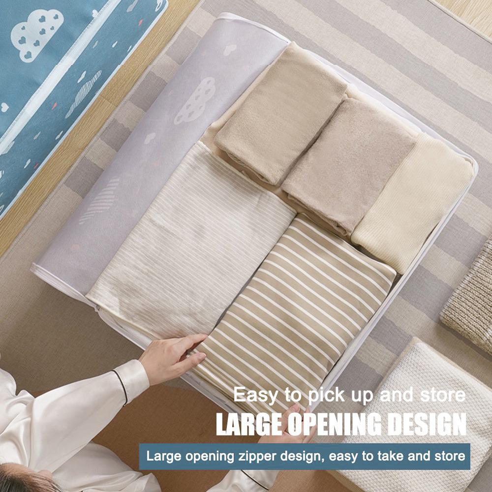 Нетканый складной ящик для хранения, органайзер для переносной одежды, аккуратный чемодан, домашний ящик для хранения, контейнер для хранения одеял, сумка