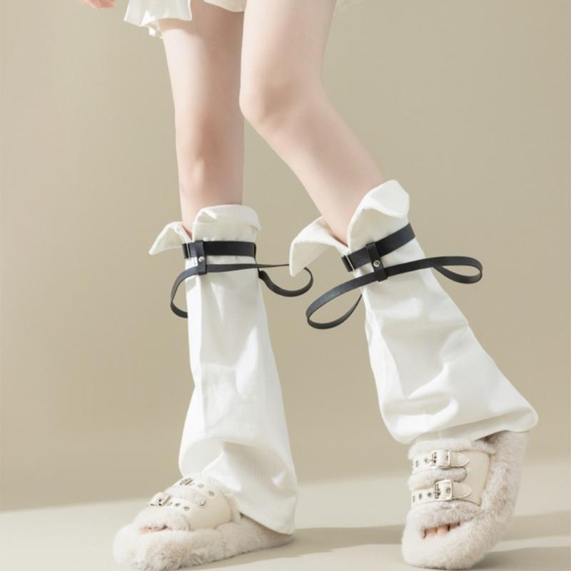 Subculture Leg Warmers for Women Girls Y2K Leg Warmer Sweet Cool Long Socks Gothic Harajuku Leg Cover Knee High Socks