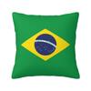 Бразилия Br Brasil Национальный Флаг Наволочка Полиэстер Декоративная Наволочка для Подушки для Дома Офиса Автомобиля Декор Чехол для Подушки 45x45см