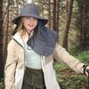 Садовая шляпа для женщин и фермерская шляпа от солнца с широкими полями, защищающая шею от УФ-лучей, стильная, для лица, легко и быстро надевается, с регулируемым шнурком для шеи, соломенная, складная, темная [CSILOVEE] Детская, Шляпа,
