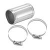 ACROPIX CCTV01: OD 1.77" 45mm Length 3" 76mm Hose Joint Pipe Car Accessories Silver Tone - 1 Piece