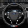 Кожаная накладка на руль для всех сезонов, универсальная посадка для Ford Fiesta C-Max Kuga Ranger Raptor KA Fusion ST Transit Edge