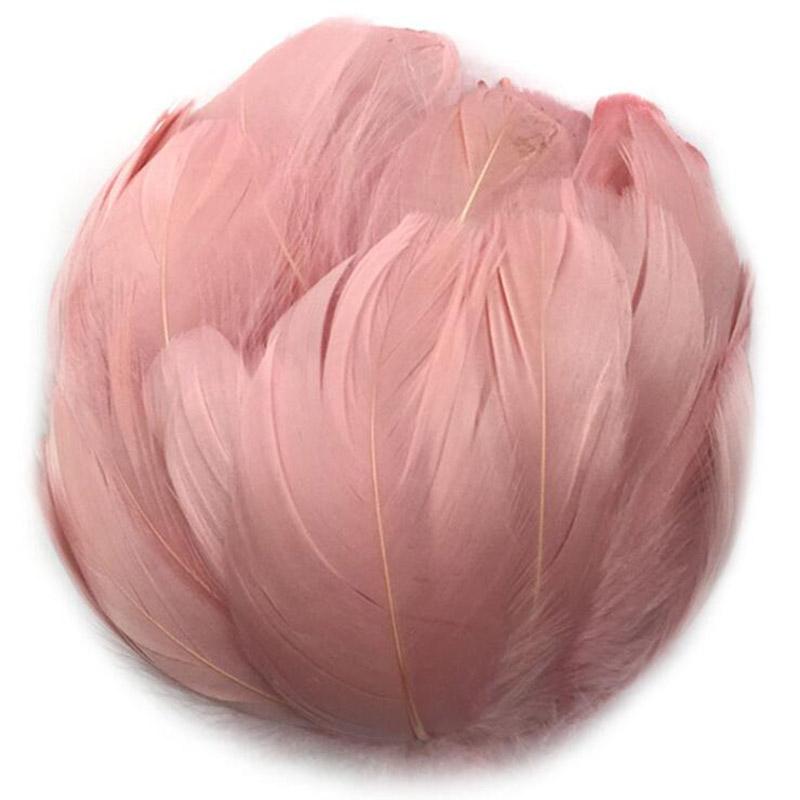 Colorful Party Feathers Craft Natural Goose Feather For Diy Home Decor White Wedding Feathers 100Pcs/Pack Garment Accessories