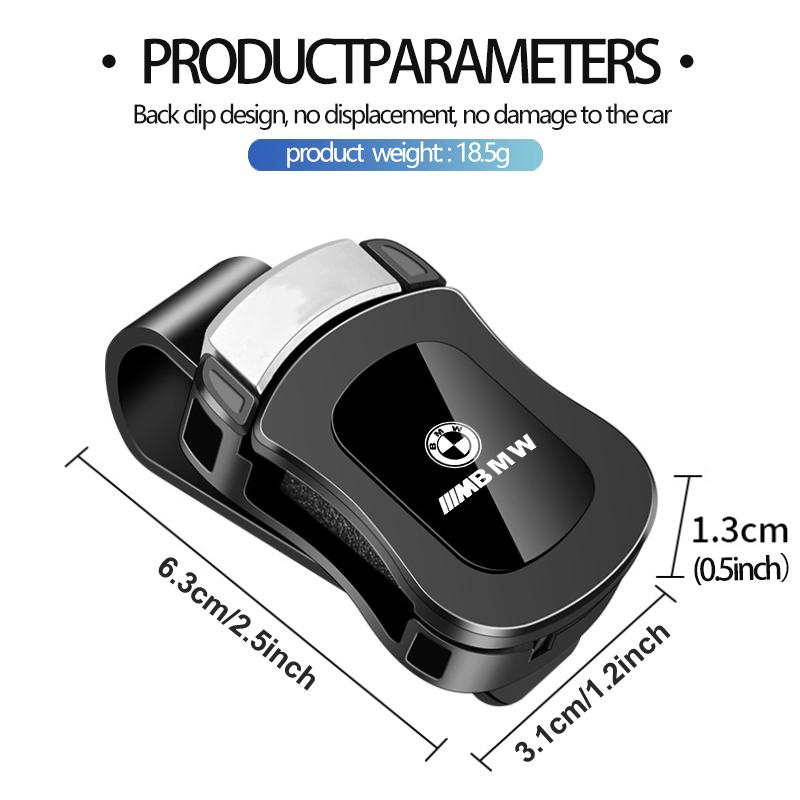 OOYR4 Car Glasses Holder Sun Visor Clip Sunshade Eyeglasses Hanger For BMW M 1 3 4 5 6 7 Series X1 X3 X4 X5 G20 G38 F48 E36 E39
