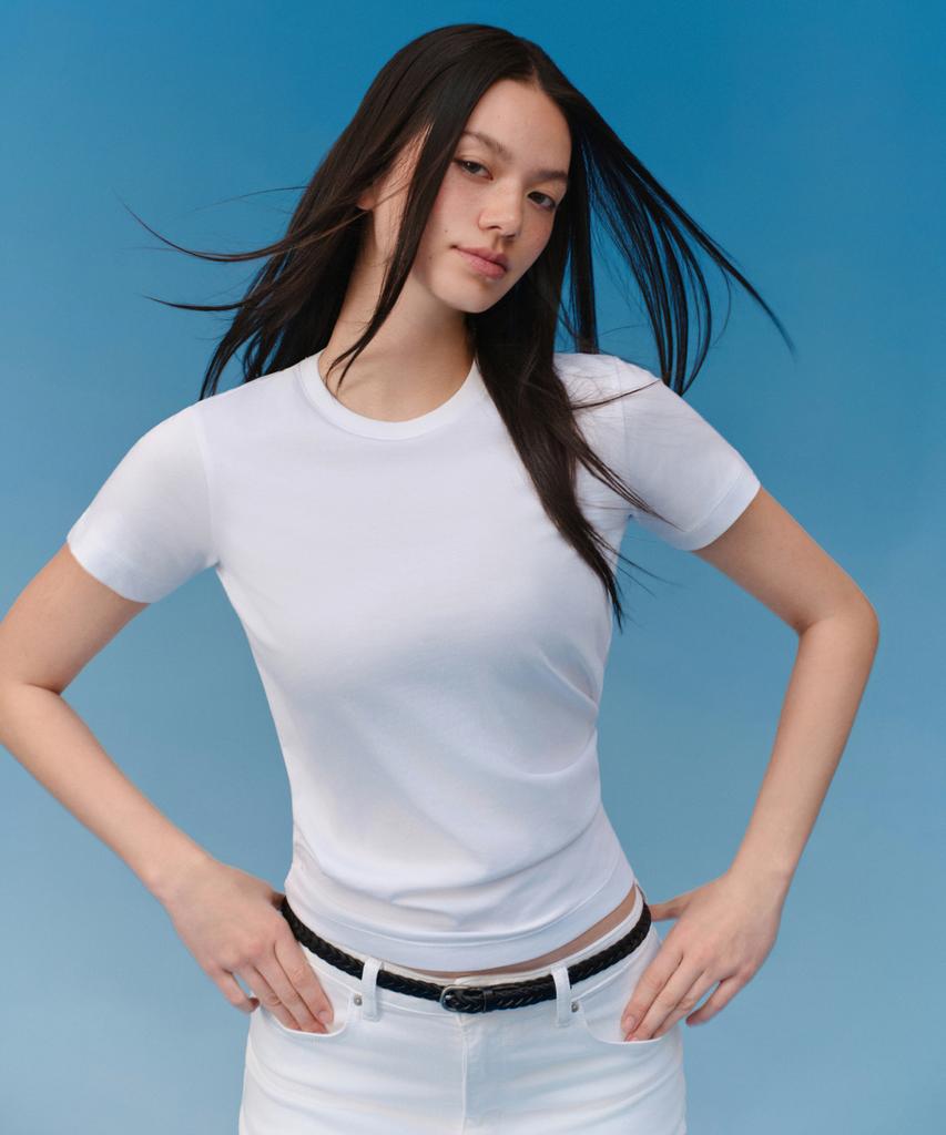 MUSINSA STANDARD WOMAN [Cooltandard] Women'S Basic Crew Neck T-Shirt [White]