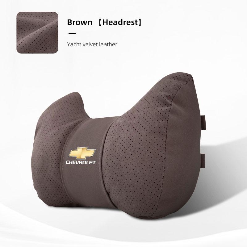 Suede Car Seat Headrest Waist Cushioning Soft Neck Pillow For Chevrolet Cruze Sonic Silverado Camaro Suburban Trailblazer Aveo