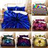 Art Visual Space 3D Digital Printing Three-Piece Quilt Cover Sheet Kit