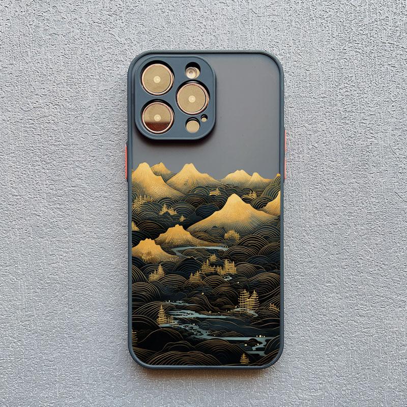 INS Горный речной пейзаж Закат Чехол для телефона Для iPhone 11 12 13 14 15 16 Pro Max Plus Mini XR X XS 7 8 Plus Ударопрочный чехол