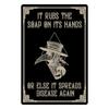 1pc Flinelife Plague Doctor Wash Your Hands Mtal Tin Sign  , 8 X 12, Gothic Bathroom Decor,A Great Goth Touch For Kitchen