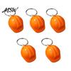Hard Hat Pendant 5Pcs Mini Security Helmet Keychain, Simulated Construction Key Decorative Holders Ring Holder, Keychain for Backpacks Handbags Small