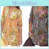 Tops Shirt Women Vintage Floral Print V Neck Tunic Tops Blouse Gift Clothing
